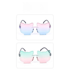 Kids Sunglasses Gradient Lens Cat Eye Style UV375 Protection for Outdoor Travel