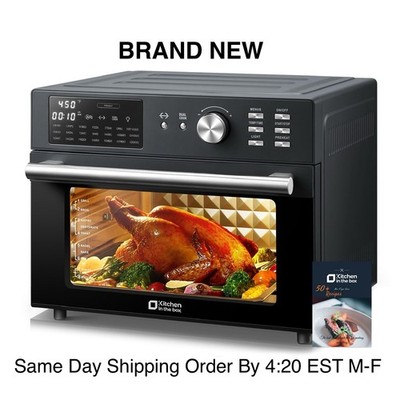 Extra Large Air Fryer 32QT  21-in-1  Toaster Oven Combo 1800W Dual Cook Preset