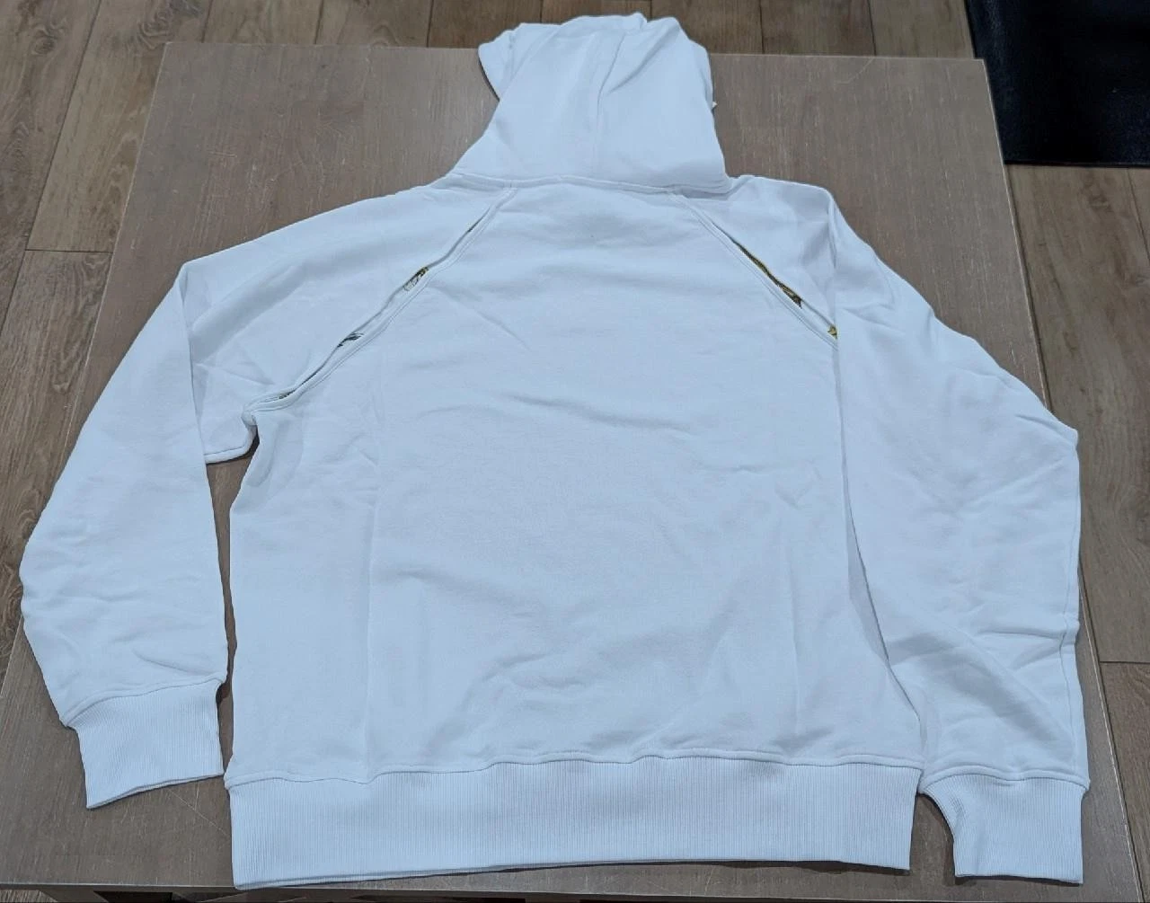 Felpa con cappuccio uomo Versace Jeans Couture logo pullover pile bianco medio $400