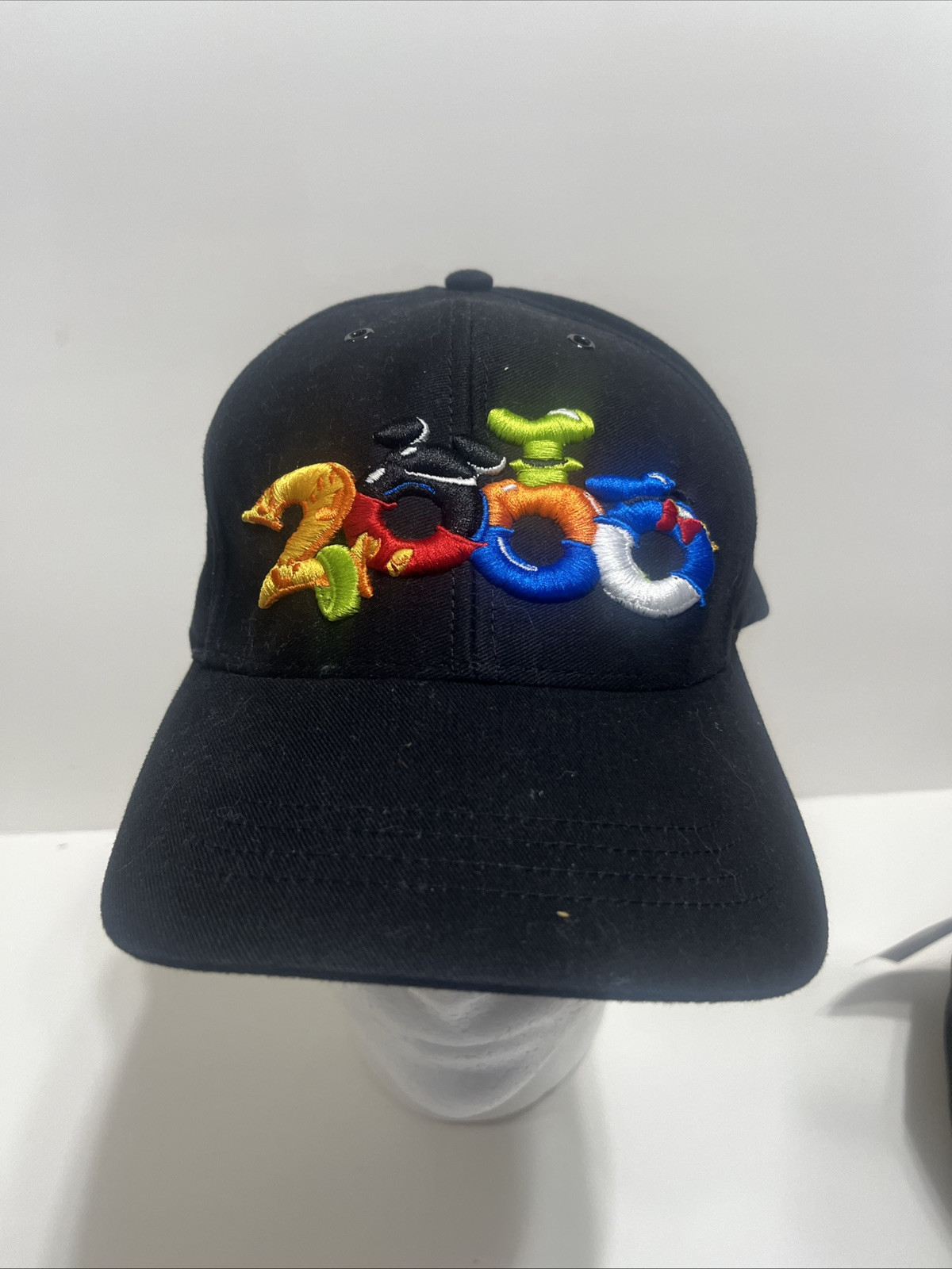 Vintage 2000 Y2K Walt Disney World Black Snapback Baseball Cap Adjustable New 437