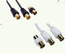 TV Coax Extension Cable Male to Female with Gold Connectors Male to Male Adapter
