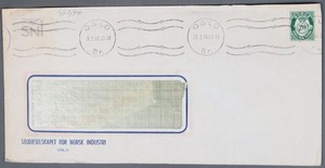 Mayfairstamps Norway 1954 Oslo Studieselskapet For Norsk Industri cover cca_1172