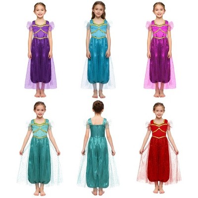 Girls Bodysuit Belly Dance Dancewear Cosplay Jumpsuit Arabian Holiday Dress Up