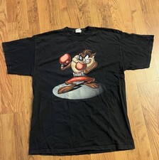 Vintage 1999 Warner Bros Studio Store Taz Boxing Shirt Large