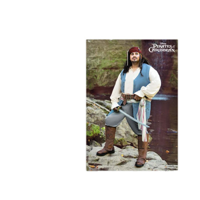 Halloween Costumes FUN Men Captain Jack Sparrow Pirates of the Caribbean 6X Plus