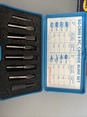 Cornwell SGCB8SP - 8 Piece Solid Carbide Bur Set