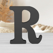 8 Inch Black Wood Letters Unfinished Wood Letters for Wall Decorative Black Retr