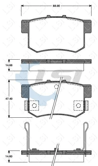 Juego de pastillas de freno y rotores de disco traseros Bendix para Honda Accord CM 2003-2008 Foto 4 de 4