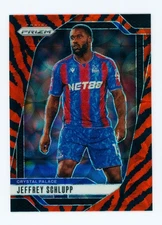 2024-25 Jeffrey Schlupp Panini Prizm Tiger Stripe Crystal Palace Soccer Card SSP
