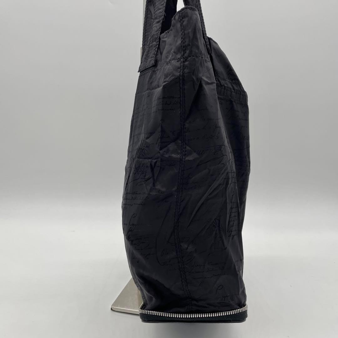 [Extremely Rare] Berluti Incase Tote Blue Leather Calligraphy Eco Bag image 8