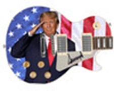 President Donald Trump Signed USA Flag Salute Custom Graphics Guitar