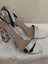 ALDO Silver Embellished Heel Sandal