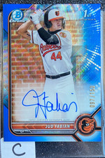 JUD FABIAN 2022 1st Bowman Draft Chrome Prospect Blue Wave Refractor Auto /150 C