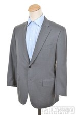 ISAIA Gregory Solid Gray Wool Silk Blazer Sport Coat Jacket - EU 54 / US 44 R
