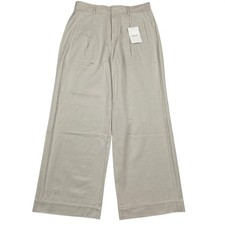 Everlane The Way-High Drape Pant Womens 12S Sandstone Beige Wide Leg Pleated New