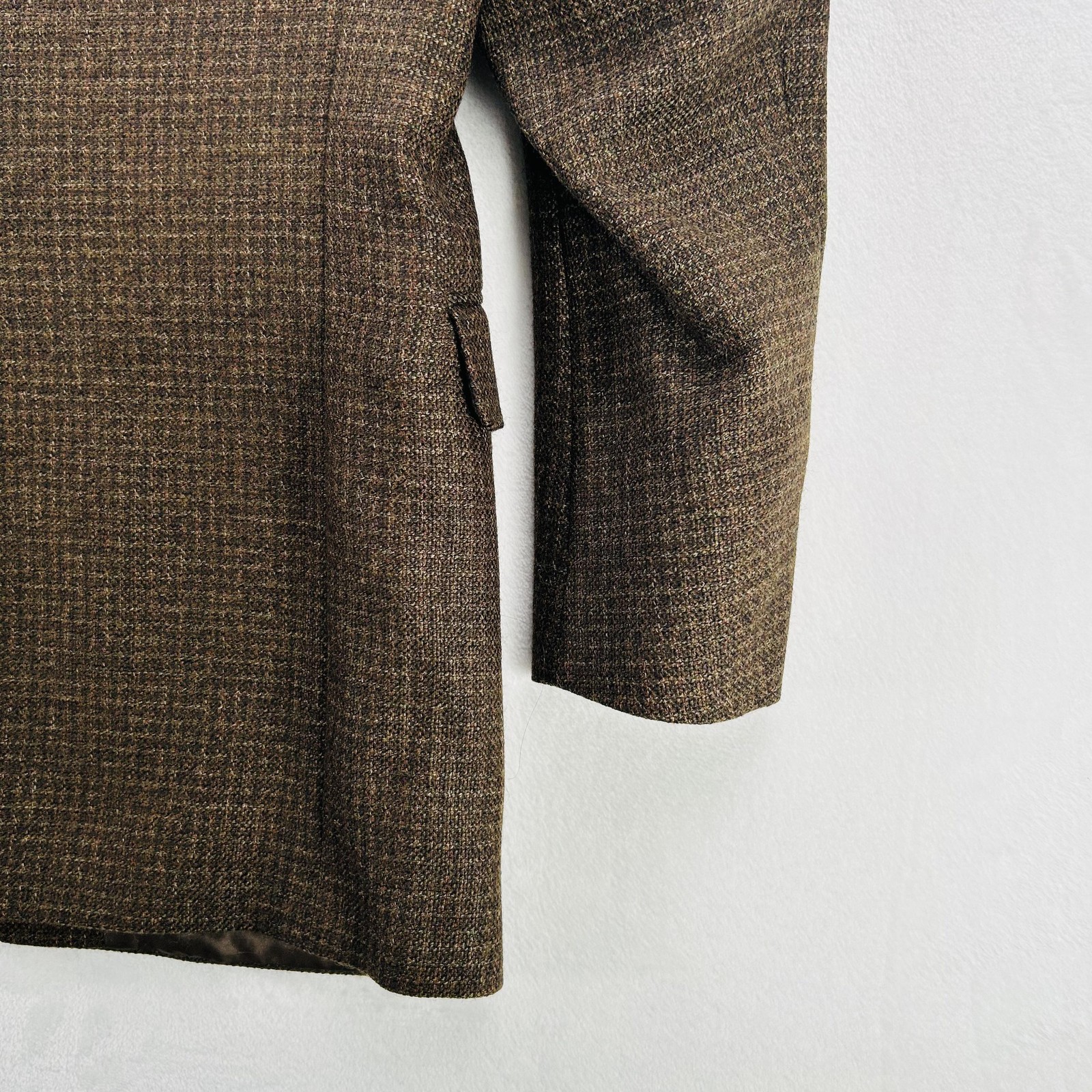 Austin Reed Blazer Mens 38R Brown Wool Tweed Sport Coat Tailored USA Classic