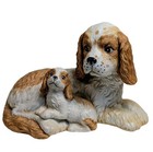 Vintage Homco Dog Figurine 3” Cocker Spaniel Mom & Puppy 1424 Canine Companions