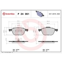 Bremsbelagsatz Brembo P 24 061X, Xtra, Vorne