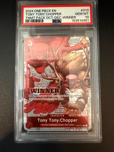 Tony Tony.Chopper (Winner Pack 2024 Oct.-Dec.) OP04-010 One Piece Promo PSA 10