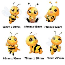 VERY CUTE VINYL BEE CUTE BUMBLE BEE VINYL STICKERS WALL LAPTOP GLASS CAR NATURE