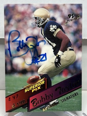 Bobby Taylor - 1995 Superior Pix - (Auto) RC Notre Dame Eagles /4000