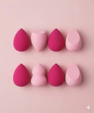 NEW Makeup Sponge Beauty Blender, Pink, 8 pack, FREE SHIPPING