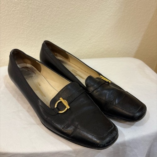 Salvatore Ferragamo Gancini-buckle leather loafers