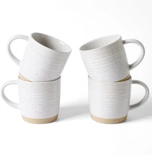 famiware Coffee Mugs Set of 4, 13 oz 4 Count (Pack 1), Constellation-White 