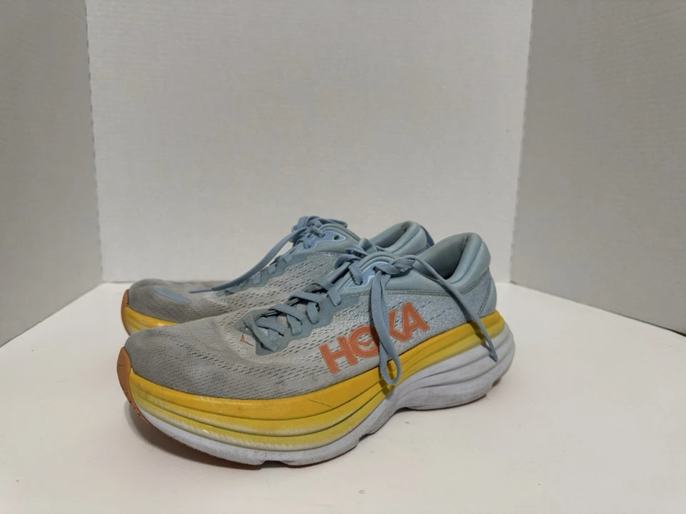 Hoka One One Bondi 8 Mujer Talla 9 Zapatos Anchos Azul Tenis para Correr 1127954 SSCA Foto 2 de 4
