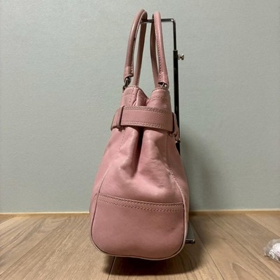 COACH Hamptons Jackie Pink Hobo Bag Y2K Cherry Charm Used in Japan