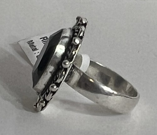 VINTAGE DEUTSCHER SILBER IOLITH QUARZ DAMEN RING GR. 9 NEU MIT ETIKETT WUNDERSCHÖN NEU - Bild 2 von 4
