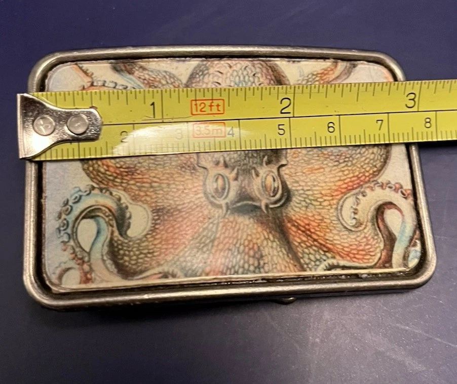 Octopus Attacks Vintage Inspired Kraken Print Belt Buckle - Image 4 of 4