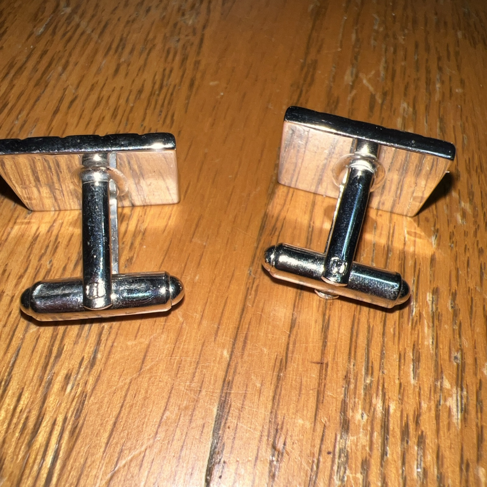 Hickok Silver Square Grid Pattern Cufflinks - image 2