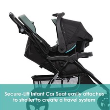 Baby Ride Easy Travel System with Secure-Lift Infant Car Seat, Dash Sage