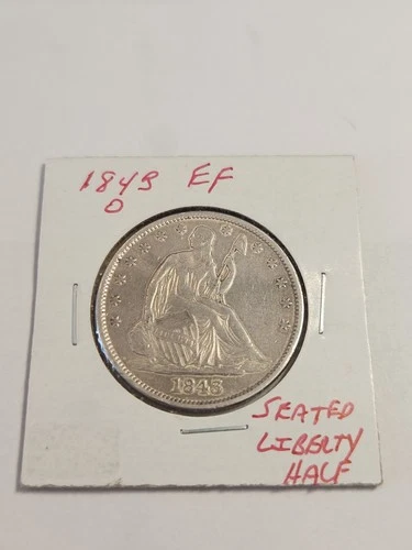 1843 O Seated Liberty Half EF++ Scarce Key Date Rare