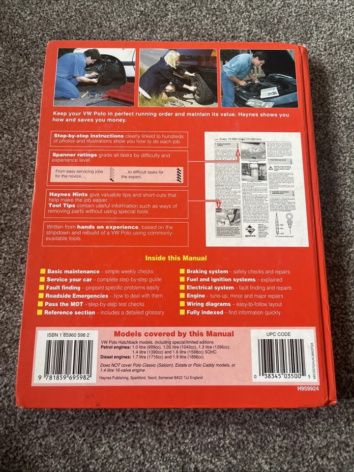 For VW - Polo Petrol & Diesel 1994-1999 Service & Repair Manual 3500 Haynes - Image 2 of 4
