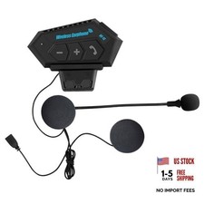 Motorcycle Helmet Headset Stereo Bluetooth Earphone Wireless Handsfree Mic