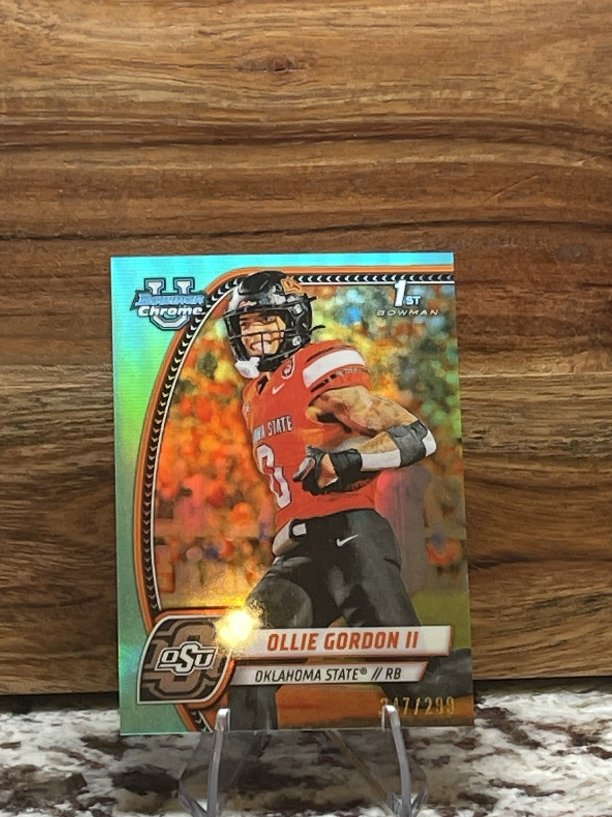 2024 Bowman University Chrome - Ollie Gordon II #197 Aqua Refractor /299 (RC)