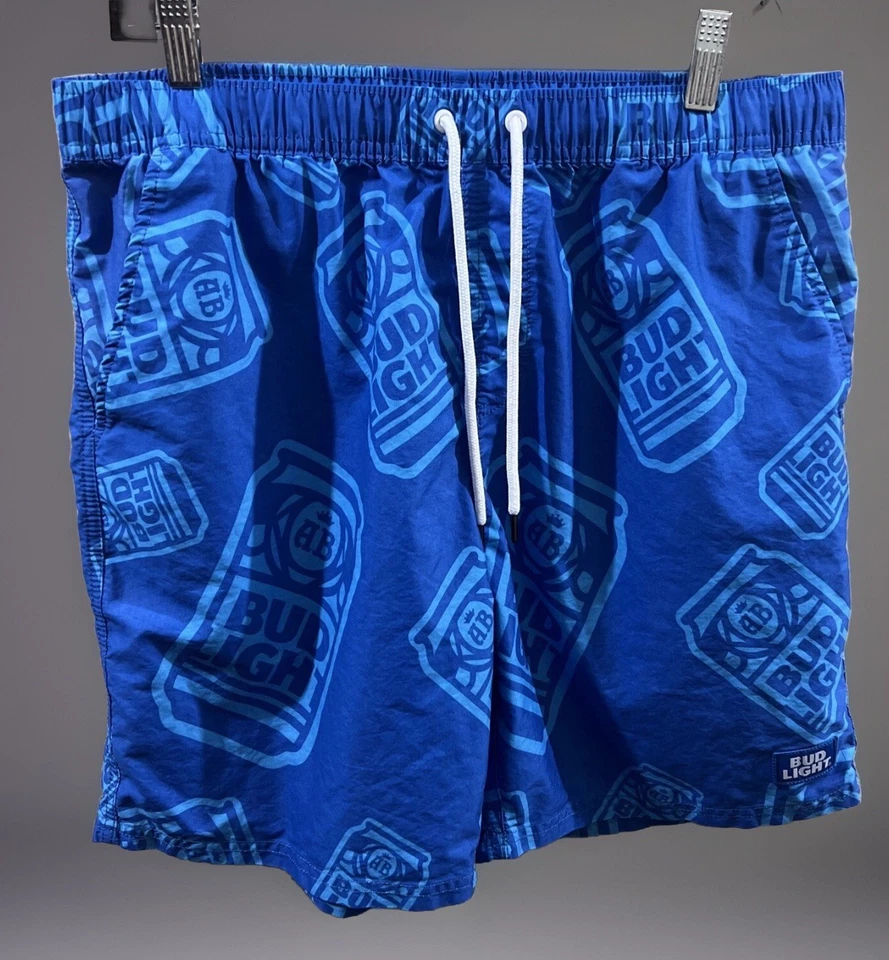 Boardshorts Bud Light Coast To Coast Anheuser Busch bolsillos de nailon X-LARGE Foto 3 de 4