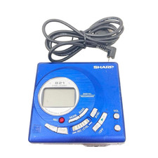 SHARP 821 Portable Audio Walkman Personal MiniDisc Player Blue Japan Q12KIY