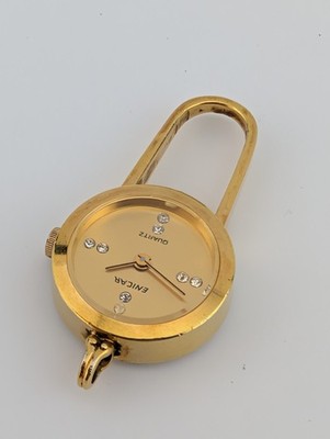 Rare Vintage Enicar Pendant Watch Gold 19mm Case Quartz- New  display picture 3