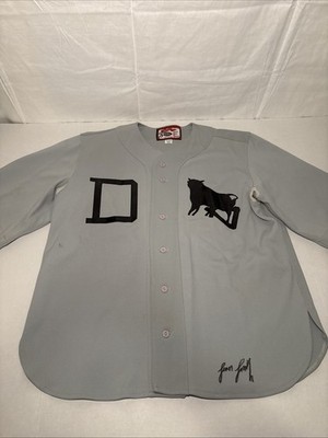 Durham Bulls #11 Game Used Grey Jersey Signed Ebbets Field Flannels Large