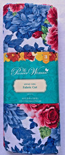 VINTAGE THE PIONEER WOMAN FABRIC HERITAGE FLORAL 3 YDS COTTON RED BLUE ROSES