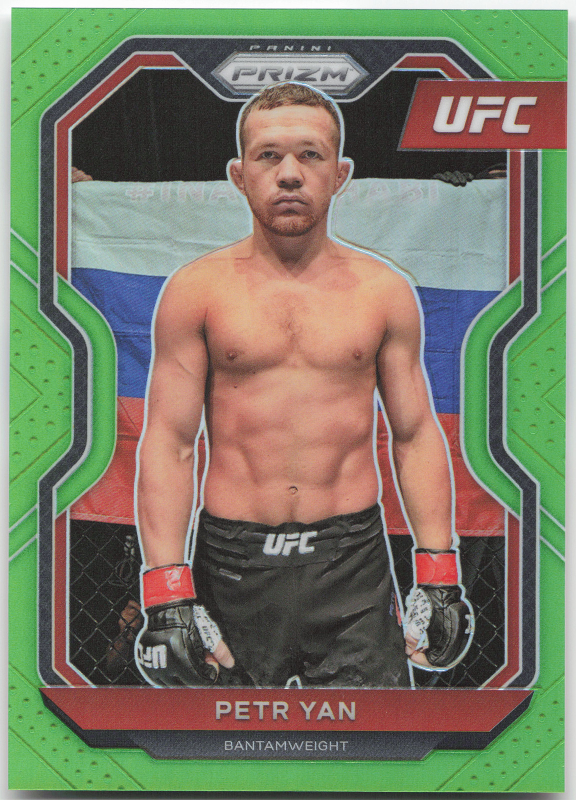 2021 Panini Prizm UFC #79 Petr Yan Neon Green 50/75
