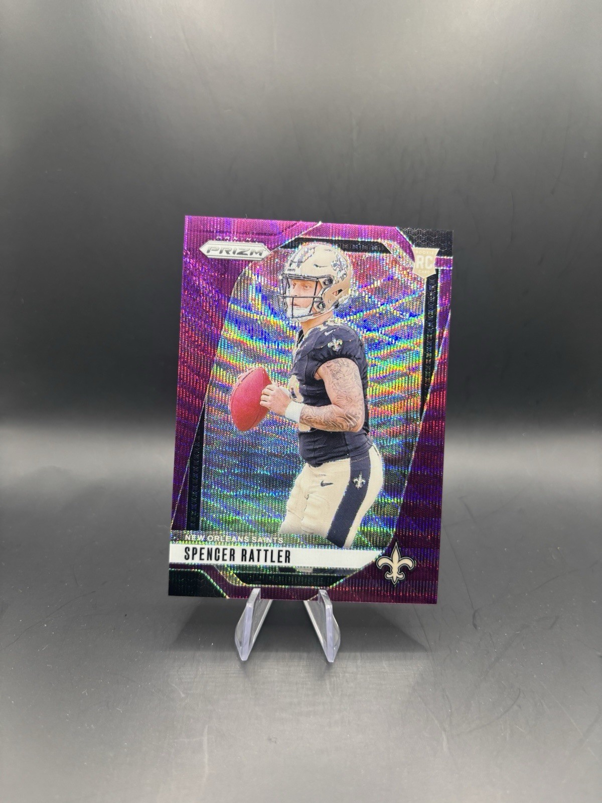 2024 Panini Prizm - Rookies Spencer Rattler #388 Purple Wave Prizm /99 (RC)