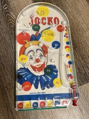 VTG Jocko The Clown Tabletop Pinball Action Marble Game  Wolverine Toy Co