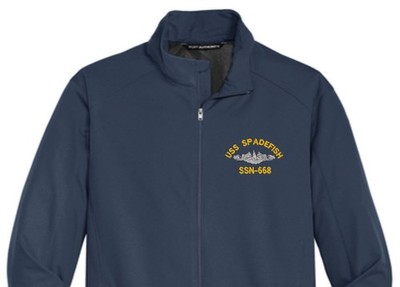 USS SPADEFISH SSN-668 Soft Shell Jacket.  New.  U.S. Navy. DOLPHINS
