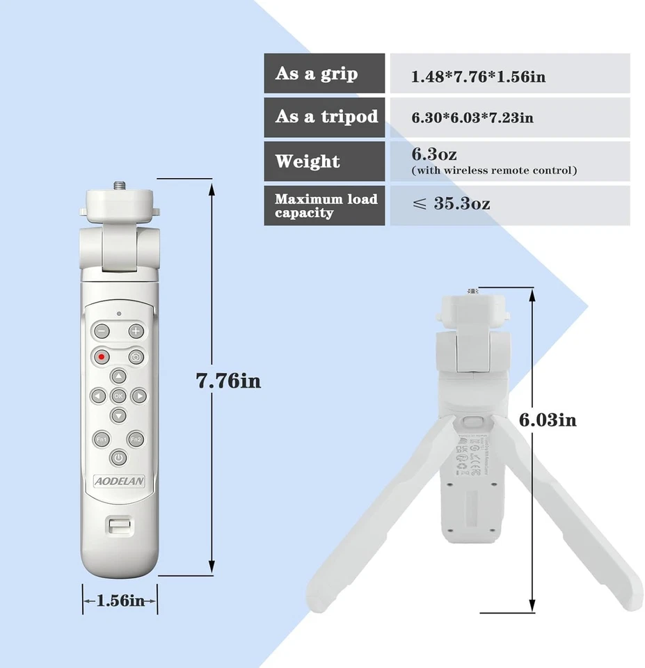 Wireless Tripod Grip Camera Remote Control for Nikon Z50 Z30 COOLPIX B600 P1000 - Image 4 of 4