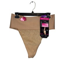 Maidenform Tame Your Tummy Lace Thong Women's 2XL Shapewear Brown Underwear NWT