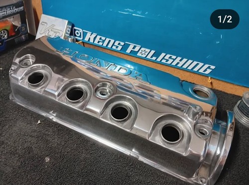 💦 KP POLISHED VALVE COVER HONDA SOHC D16Y7 D16Y8 VTEC OEM JDM !READ INFO! - Picture 2 of 4